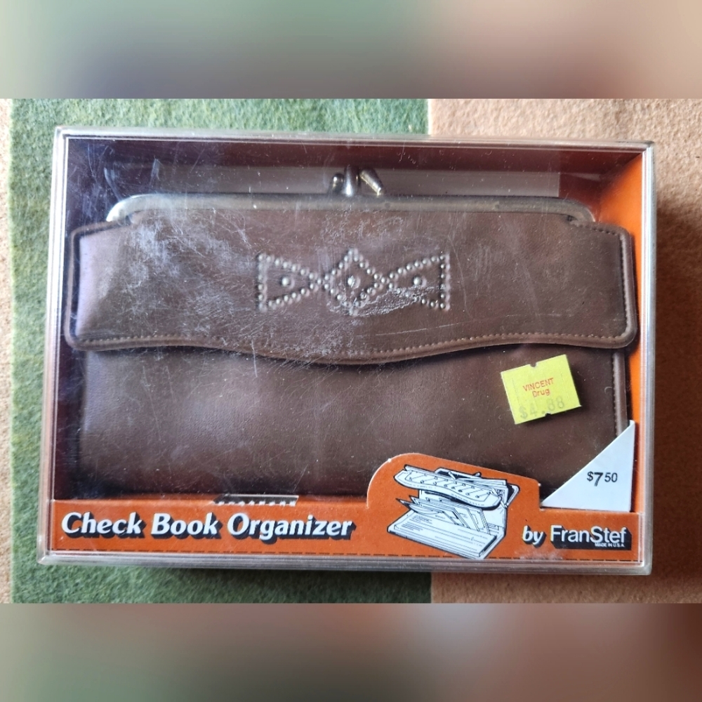 New Old Stock, Vintage Check Book Organizer by FranStef